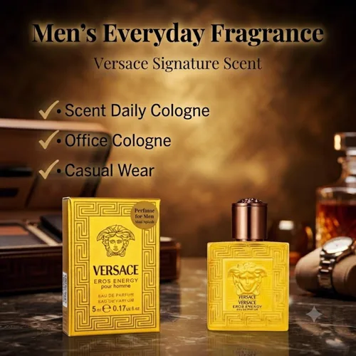 Vista 7 de Versace Eros Energy Mini Colonia para Hombre, EDP Splash Amarillo 0.17 oz, Tamaño de Muestra