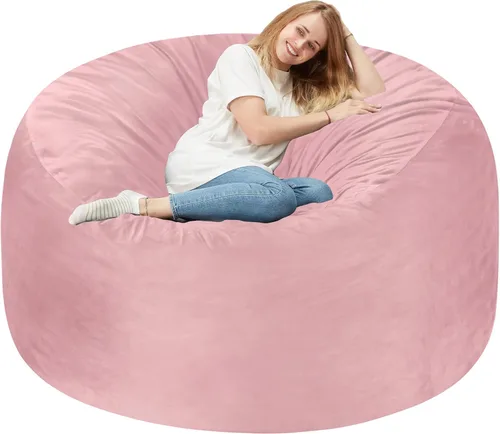 Vista 43 de Homguava - Sillón puff de 3 pies Sillón estilo puff grande de 3 pulgadas con relleno de espuma viscoelástica, sofá suave con funda de terciopelo