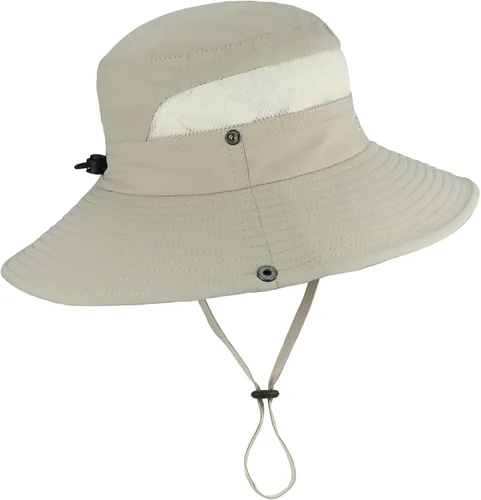 Vista 2 de Sombrero de sol al aire libre para mujer, protección solar, malla de secado rápido, UPF 50+ (tamaño ajustable)