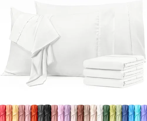 Vista 55 de Utopia Bedding - Juego de 2 fundas de almohada tamaño estándar, con cierre de sobre, tela de microfibra cepillada suave, resistentes al encogimiento