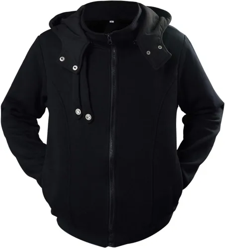 Vista 3 de Ya-cos Disfraz de cosplay para adultos, chaqueta de manga larga de algodón con capucha