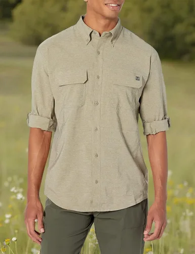 Vista 3 de HUK Camisa de manga larga con botones de pesca A1a para hombre +30 UPF