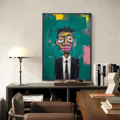 Vista 2 de Lienzo decorativo para pared, diseño de cultura negra, póster afroamericano de arte para pared, arte abstracto, pintura al óleo para sala de estar