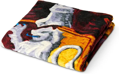Vista 2 de Northwest Manta de micro Raschel de Harry Potter, ligera y transpirable para sofá, acogedora para todas las estaciones, 46 x 60 pulgadas, bandera