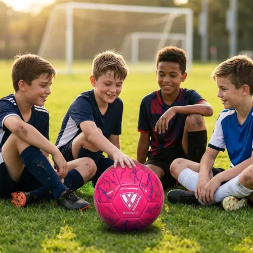 Vista 7 de Vizari Zodiac Balón de fútbol para jóvenes, adultos, niños, niñas, niños Tamaño 3, 4, 5 Balón de fútbol de cuero sintético duradero e