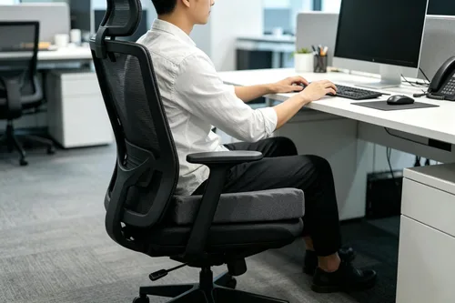 Vista 9 de Cojín de asiento de ventilación para teclado con diseño innovador de disipación de calor, 90 celdas de espuma viscoelástica independientes con base