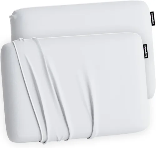 Vista 8 de Imaginarium - Paquete de 2 almohadas refrescantes para dormir, 2 almohadas de espuma viscoelástica para espalda, dormir boca abajo, almohada de gel