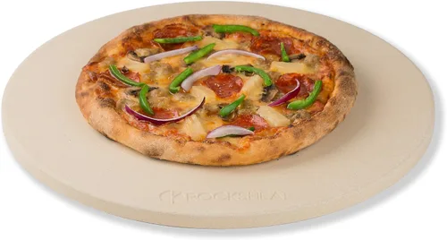 Vista 10 de K ROCKSHEAT - Piedra para pizza de 10.25 pulgadas para parrilla, piedra para hornear pan pequeño para horno, piedra de pizza de cordierita redonda