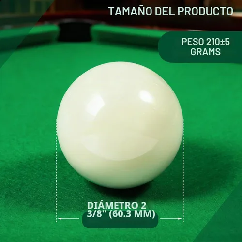 Vista 2 de Soulchen Bola de entrenamiento de gran tamaño de 2 3/8 pulgadas, adecuada para mesa de billar para mesas de billar y mesas de bar