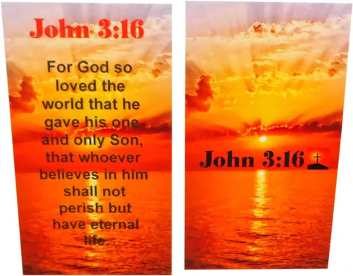 Vista 5 de Westmon Works Juan 3:16 Tarjeta Santa a granel Paquete de oración Biblia cristiana Escritura Pasaje Tres Dieciséis Paquete para Escuelas