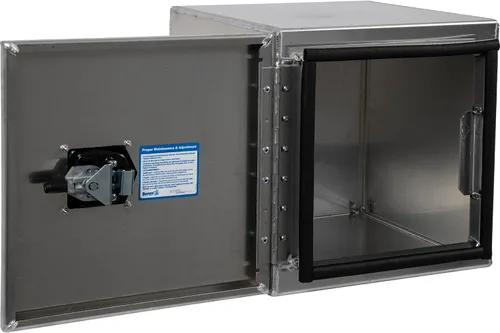 Vista 3 de Buyers Products 1705295 - Caja de herramientas para debajo de la carrocería con puertas de granero, 18 x 18 x 18 pulgadas, fabricada en Estados
