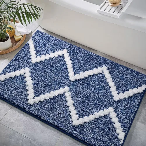 Vista 24 de DEXDE Alfombras de Baño Corredor 24x47 pulgadas Alfombra de Baño Larga Antideslizante Suave Lavable Alfombras de Baño Grandes para Baño Dormitorio