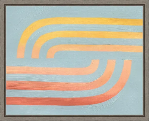 Vista 8 de Amanti Art Framed Canvas Wall Art 16x20 Woven Sea And Sun II by Grace Popp, Framed Wall Art Canvas, Abstract Artwork, Traditional Decor, Small