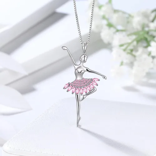 Vista 6 de Aurora Tears Collar de bailarina pequeña bailarina, bailarina, ballerina, regalo de recital de ballerina, plata de ley 925, colgante de baile