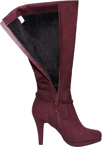 Vista 3 de DREAM PAIRS - Botas de tacón alto con plataforma, a la rodilla, para mujer