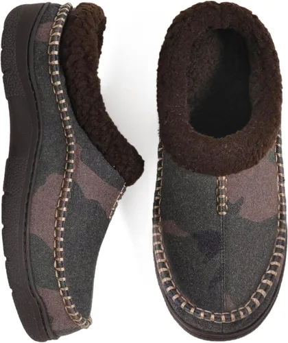 Vista 22 de Zigzagger - Pantuflas tipo mocasín para hombre, para interiores y exteriores, pantuflas cálidas, cómodas, mullidas y anchas
