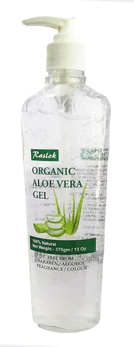 Vista 7 de Raslok Gel de Aloe Vera Puro Natural Orgánico para Hidratar la Piel Facial y Cuidado del Cabello (Pepino, 7.76 OZ)