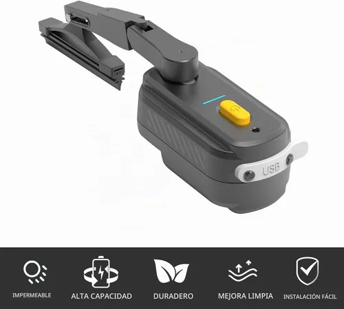 Vista 4 de Shkalacar Limpiaparabrisas de Casco de Motocicleta Recargable Impermeable Limpiaparabrisas de Casco Compatible con la Mayoría de Viseras
