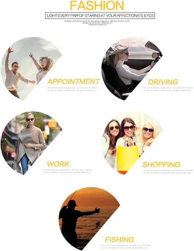 Vista 9 de GEELOOK Round Sunglasses for Women Men Classic Oversized Circle Mirrored Hippie Hipster Polarized Sunglasses Metal Frame