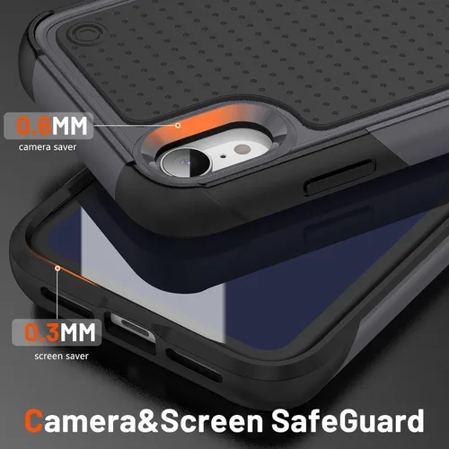 Vista 39 de Jeylly Funda para iPhone SE/Funda para iPhone 5S, Exterior de Plástico Duro que Absorbe Golpes + Interior de Silicona de Goma Defensor contra