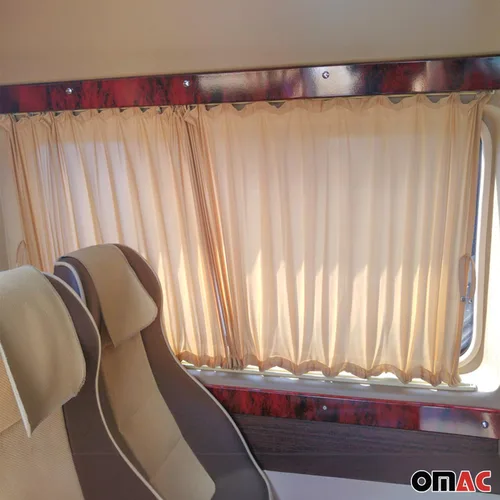 Vista 2 de OMAC Cortina de ventana lateral Parasol con bloqueo UV para Mercedes Metris 2016-2024 Beige 10x