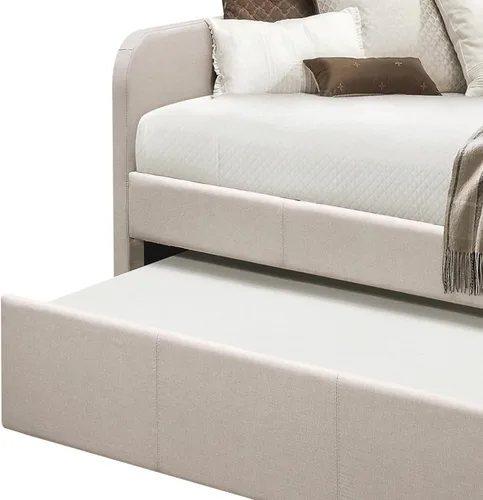 Vista 6 de Acme Sofá cama totalmente tapizado con sofá cama nido de tamaño individual, sala de estar, cama de invitados, dormitorio, no requiere somier