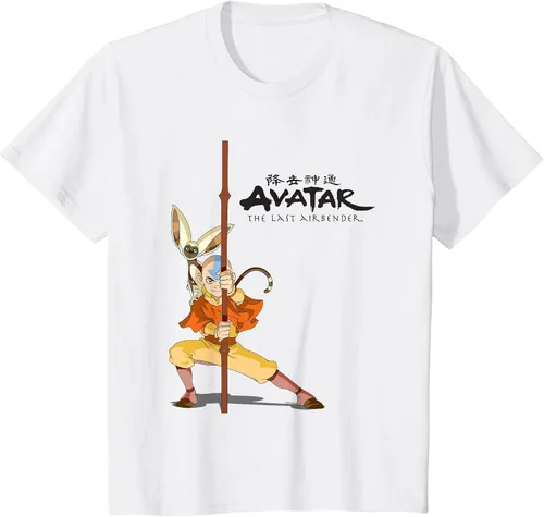 Vista 8 de Avatar: The Last Airbender Aang Momo Camiseta Heather Grey