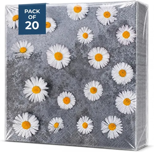 Vista 4 de AM Décor - 20 servilletas de papel suaves de 3 capas de 13 x 13 pulgadas (desplegadas) (mariposas coloridas)