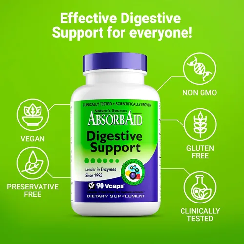 Vista 4 de Nature's Sources AbsorbAid - Soporte digestivo - 90 Vcaps