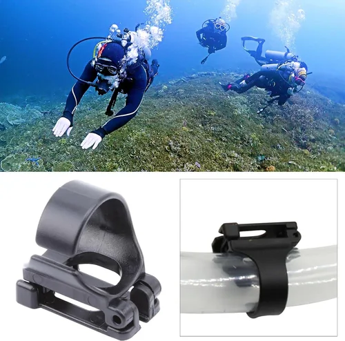 Vista 2 de 4 piezas de buceo con hebilla de buceo, equipo de buceo, parte de buceo, soportes de estante de tubería, clip de esnórquel, clip de esnórquel