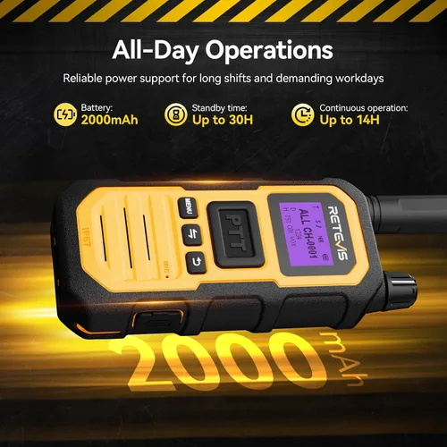 Vista 6 de Retevis Radios bidireccionales RB48D DMR de largo alcance, Walkie Talkies