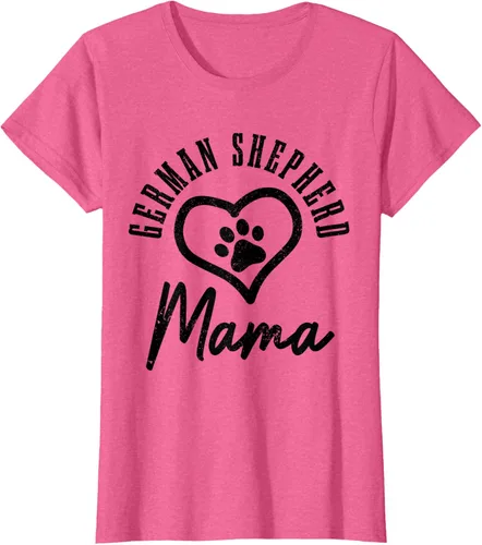 Vista 18 de Camiseta de pastor alemán para mujer, con diseño de pata de perro, pastor alemán, gris, S Asfalto