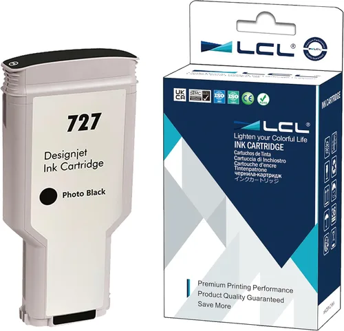 Vista 11 de LCL Cartucho de tinta de repuesto compatible para impresoras HP 727 XL F9J76A B3P19A 300ML de alto rendimiento DesignJet T920 T930 T1500 T1530 T2500