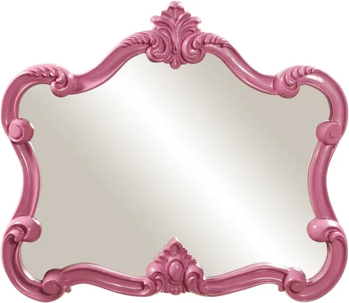 Vista 14 de Howard Elliott - Espejo decorativo rojo Talida antiguo para pared, gran punto focal rectangular, para dormitorio, sala de estar y tocador, espejo