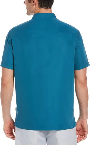 Vista 2 de Cubavera Men's Two-Pocket Double Pintuck Short Sleeve Button-Down Shirt