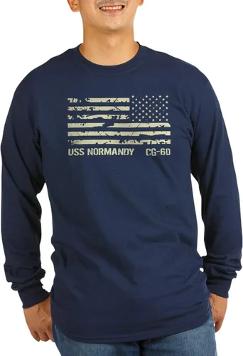 Vista 4 de CafePress USS Normandy Long Sleeve Dark T Shirt Unisex Cotton Long Sleeve T-Shirt