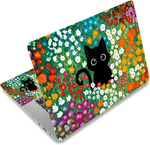 Vista 10 de Adhesivo para laptop de 12.1-15.6 pulgadas, calcomanía reutilizable universal de vinilo para laptop, protector de arte impermeable en color panal