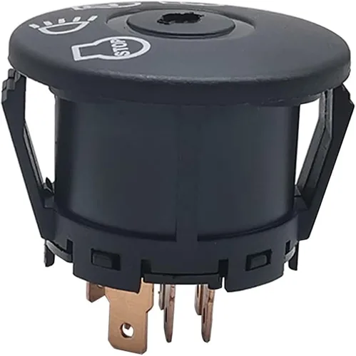 Vista 6 de Interruptor de encendido de arranque con llave de 4 posiciones 7 terminales funciona con Cub Cadet, Husqvarna, John Deere, MTD cortacésped reemplazar