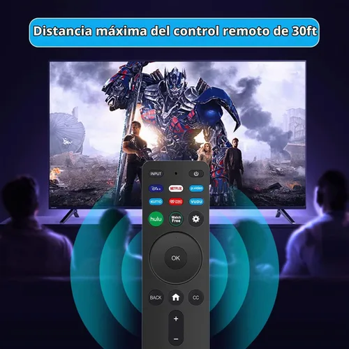 Vista 7 de Control remoto universal XRT260 de repuesto para todos los televisores inteligentes Vizio con botones de acceso directo Disney, Netflix, Video