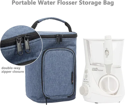 Vista 3 de PACMAXI Bolsa de transporte para irrigador dental Waterpik, bolsa de almacenamiento portátil para irrigador dental y accesorios adecuados para Azul