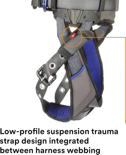 Vista 12 de 3M 1140180 DBI-SALA ExoFit X300 Arnés de seguridad de posicionamiento de construcción cómodo, protección contra caídas, anillos en D de espalda