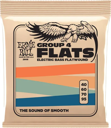 Vista 5 de Ernie Ball Group I Cuerdas Flatwound para Guitarra Bajo, Calibre 55-110 (P02802)