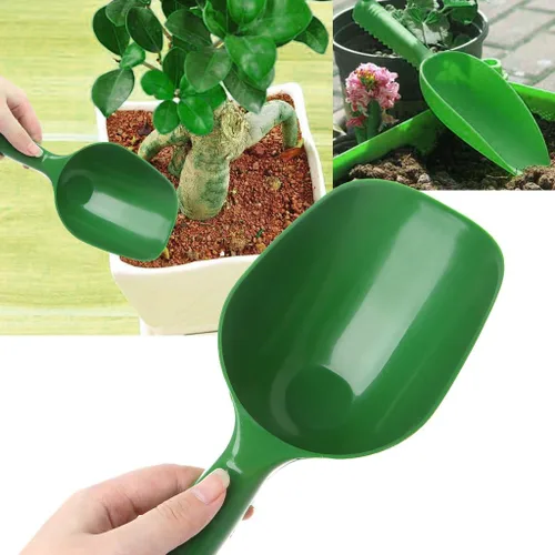 Vista 2 de Cuchara de jardín multifunción de suelo de plástico pala cucharas de excavación herramienta de cultivo