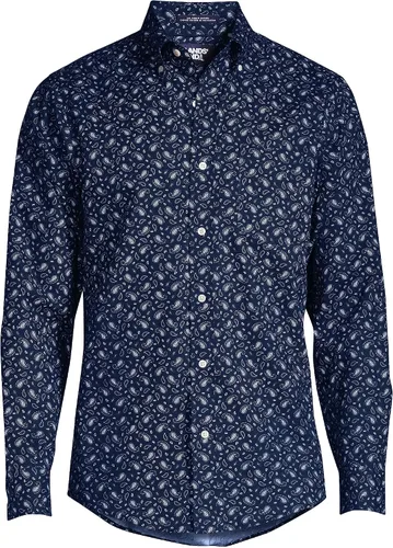 Vista 2 de Lands End Camisa de sarga de hierro sin ajuste tradicional para hombre