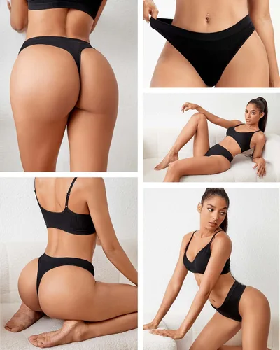 Vista 3 de Tangas para mujer, tangas invisibles para mujer