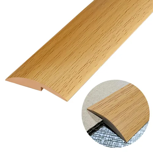 Vista 2 de Tira de transición de piso de 10 pies de alfombra a baldosa tira de transición amarilla Grano de madera amarillo flexible autoadhesivo del PVC
