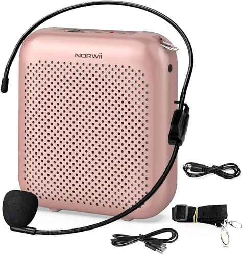Vista 13 de Norwii Amplificador de voz Bluetooth para profesor con micrófono con cable Negro - 4000mAh