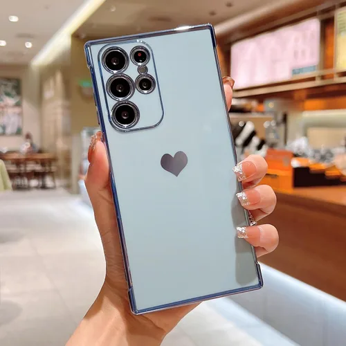 Vista 212 de phylla Funda de teléfono compatible con Samsung Galaxy A12 de 6.5 pulgadas, lindo corazón chapado en oro, elegante funda de lujo para mujer