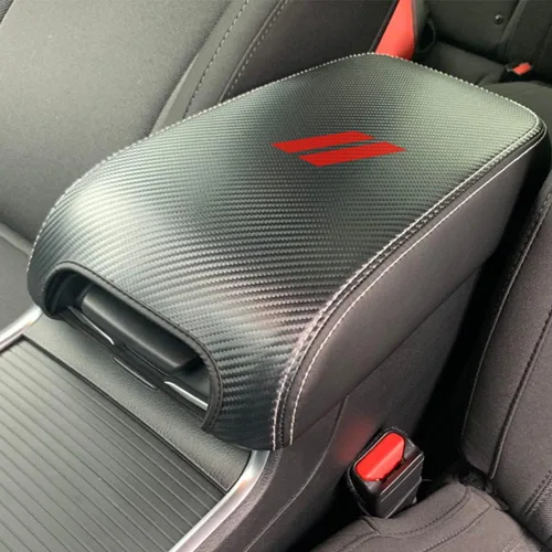 Vista 44 de Funda para el reposabrazos de la consola central, de piel, antiarañazos, de protección, accesorios de decoración interior, para Tesla Model 3 Negro