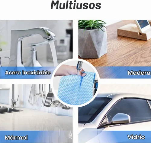 Vista 8 de Paños de limpieza reutilizables, toallas de papel para platos, toallas de limpieza doméstica, paños multiusos de secado rápido, paños de cocina